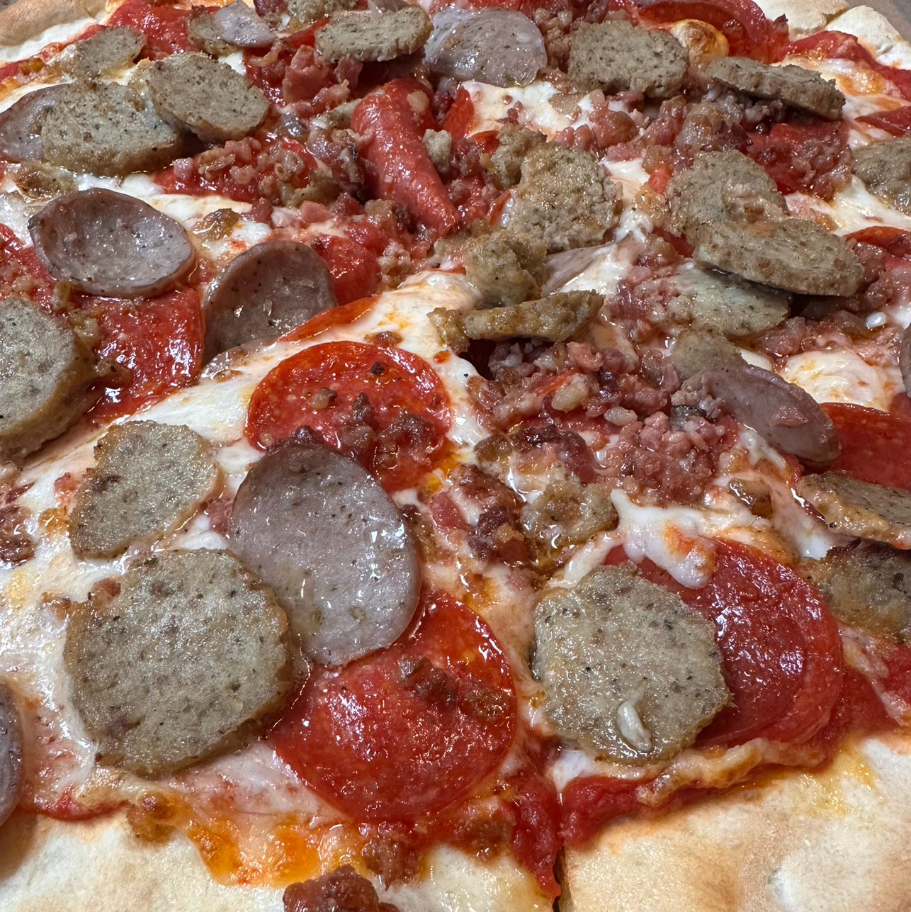 All Meat Pizza.