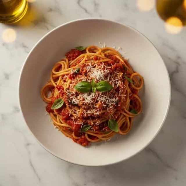 Spaghetti with Marinara.