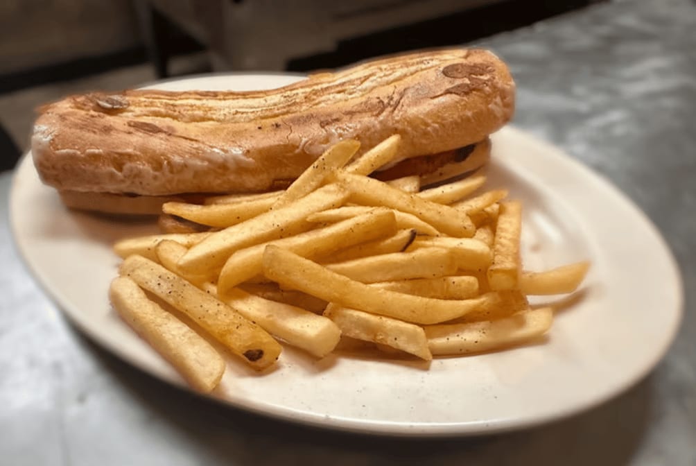 Meatball Parmigiana Sandwich.