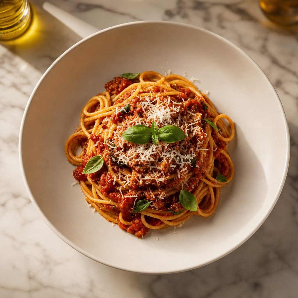 Spaghetti with Marinara.