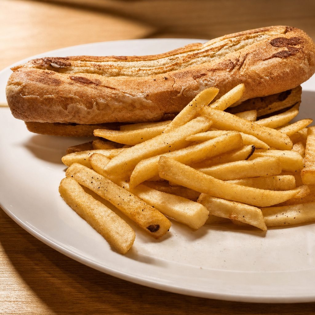 Sausage Parmigiana Sandwich.