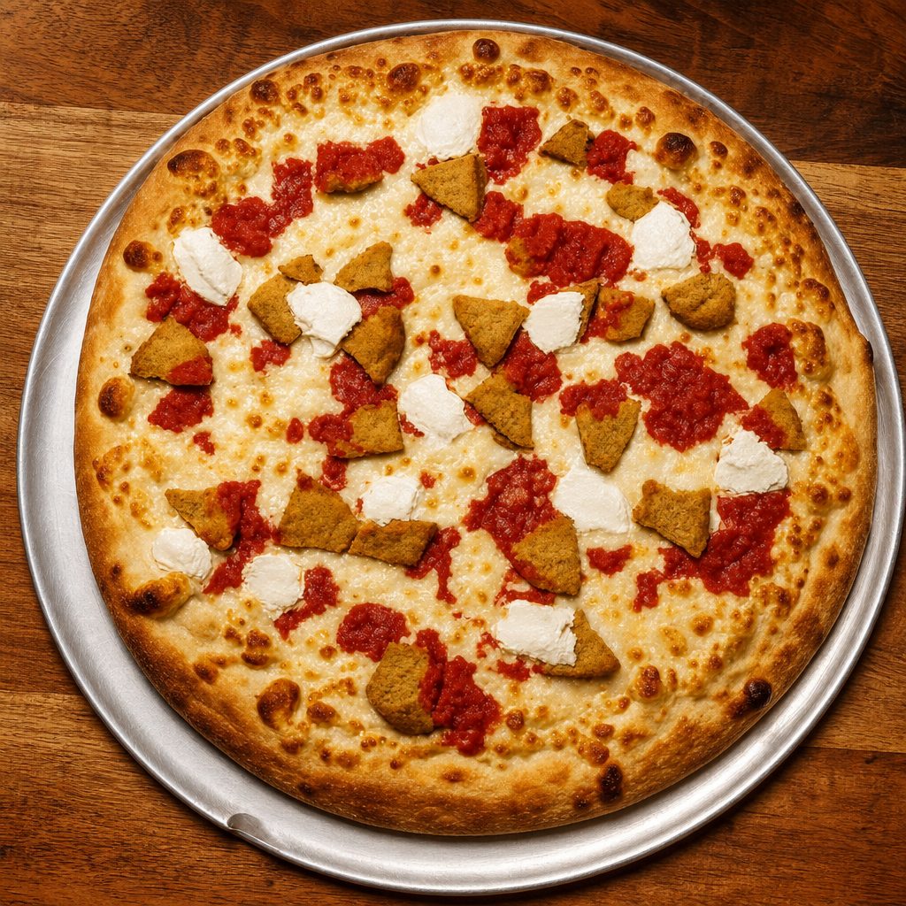 Eggplant Parmigiana Pizza.