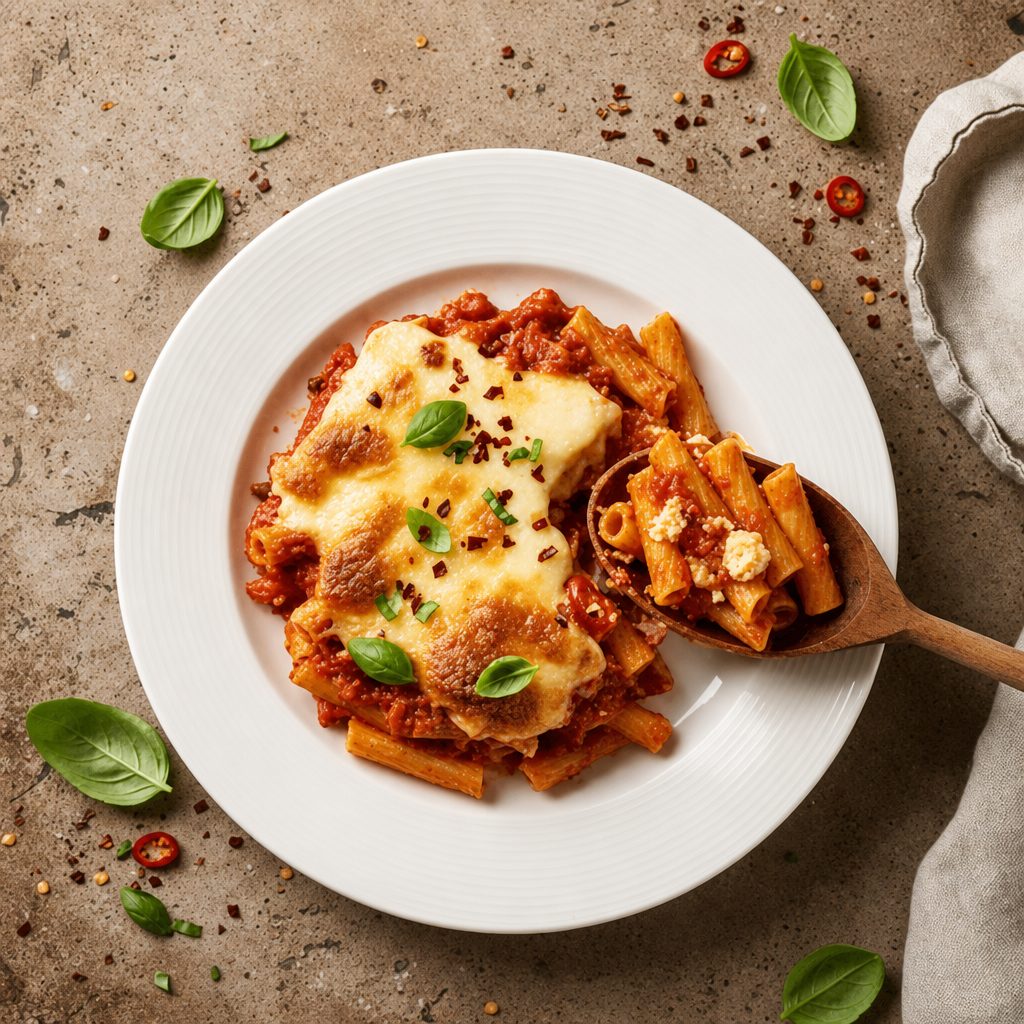 Homemade Baked Ziti.