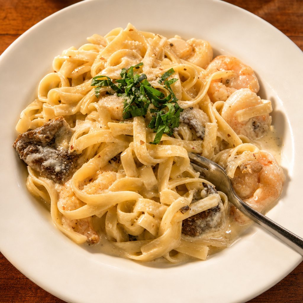 Fettuccine Alfredo.